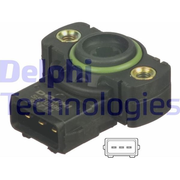 Delphi SS10996-12B1 Sensore Posizione Farfalla Oe 025907385 Compatibile Con Transporter Iv, Vento, Polo 6V, Passat 35I, Golf Iii, Corrado, Toledo, Ibiza, Cordoba-image