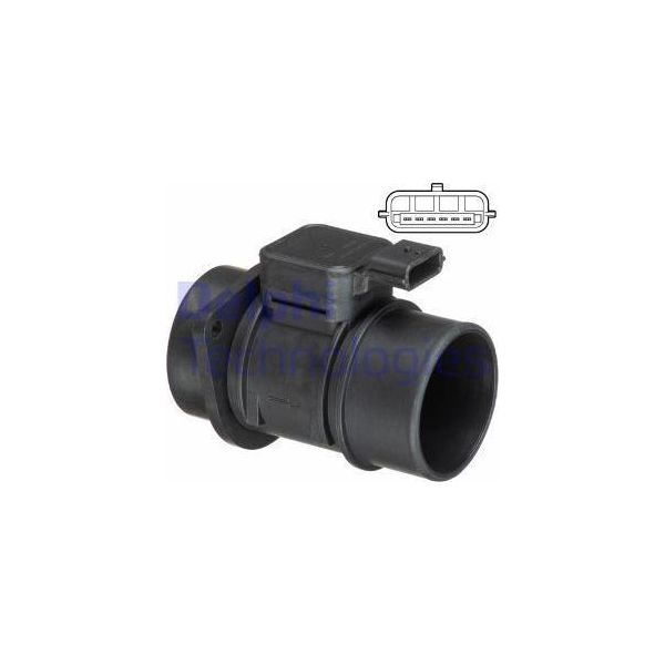 Delphi AF10503-12B1 Misuratore Di Massa D'aria Oe 8200280056 Compatibile Con Twingo, Thalia, Logan, Kangoo, Clio, Sandero, Duster-image