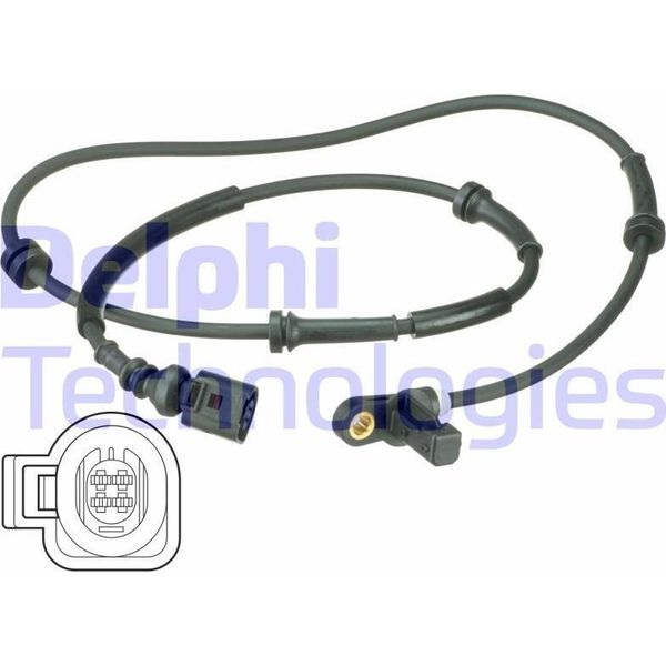 Delphi SS20495 Sensore Velocità Ruota Oe 1207329 Compatibile Con Sharan, Alhambra, Galaxy-image