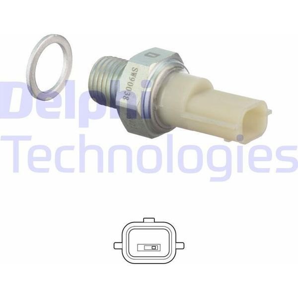 Delphi SW90038 Pressostato Olio Oe 8200359627 Compatibile Con Dokker, Duster, Lodgy, Logan, Sandero, Alaskan, Avantime, Captur, Clio, Espace, Fluence, Scenic, Kadjar, Kangoo, Koleos, Laguna, Latitude, Master, Megane, Modus, Talisman, Thalia, Trafic, Twingo, Vel Satis, Wind-image