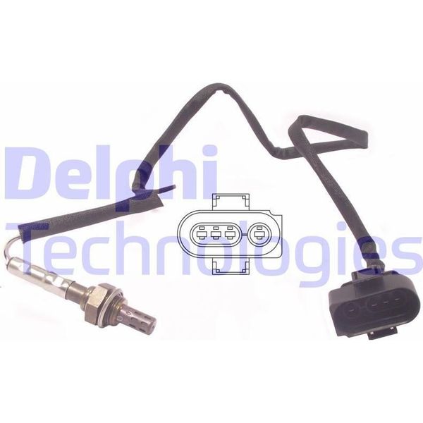 Delphi ES10967-12B1 Sonda Lambda Oe KJ0218861A Compatibile Con Vento, Transporter Iv, Sharan, Polo 6V, Passat 35I, Golf Iv, Golf Iii, Corrado, California T4, Toledo, Ibiza, Cordoba, Alhambra, Xedos 9-image