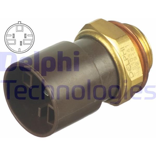 Delphi TS10341 Interruttore Termico, Ventola Radiatore Oe 1846325 Compatibile Con Astra F, Omega, Sintra, Vectra-image