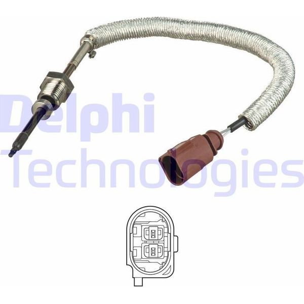 Delphi TS30145 Sensore Temperatura Gas Di Scarico Oe 059906088M Compatibile Con A4 8K, A5 8T, A5 8F, Q5-image