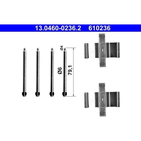 Ate 13.0460-0236.2 Set Di Accessori, Pastiglie Freno A Disco Oe 000421649164 Compatibile Con Classe C, Clk, Classe E, Classe S, Sl, Slk-image