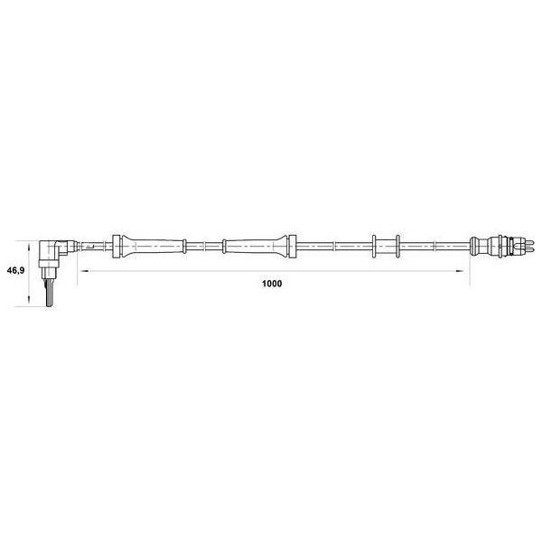 Bosch 0 265 007 064 Sensore Velocità Ruota Oe Compatibile Con Alf. 145, Alf. 146-image
