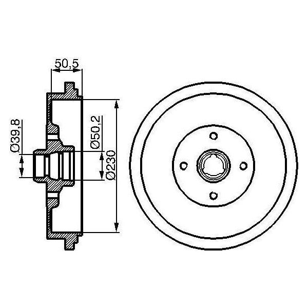 Bosch 0 986 477 042 Tamburo Del Freno Oe 357501615 Compatibile Con Passat 35I-image
