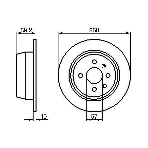 Bosch 0 986 478 086 Disco Freno Oe 569119 Compatibile Con Astra F, Vectra-image