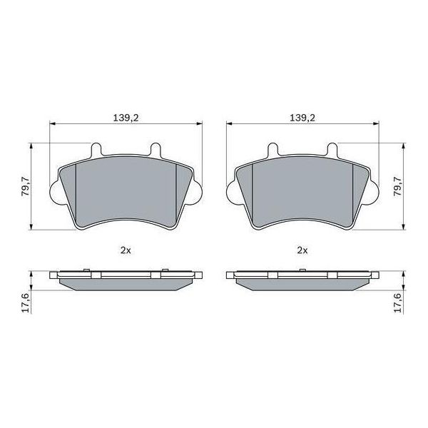 Bosch 0 986 424 938 Set Di Pastiglie Freno, Freno A Disco Oe 4106000Q0M Compatibile Con Interstar-image