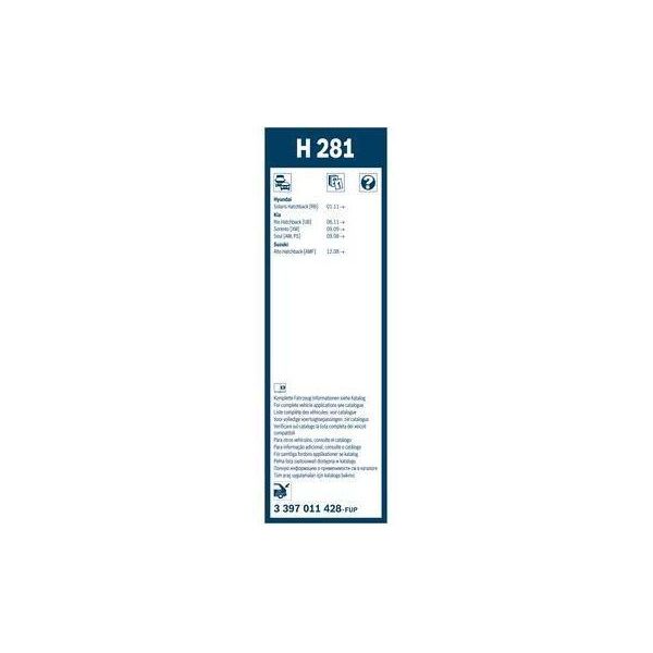 Bosch 3 397 011 428 Spazzola Tergicristallo Posteriore Oe 988501R000 Compatibile Con Kona, Cherokee, Rio, Sorento, Soul, Stonic-image