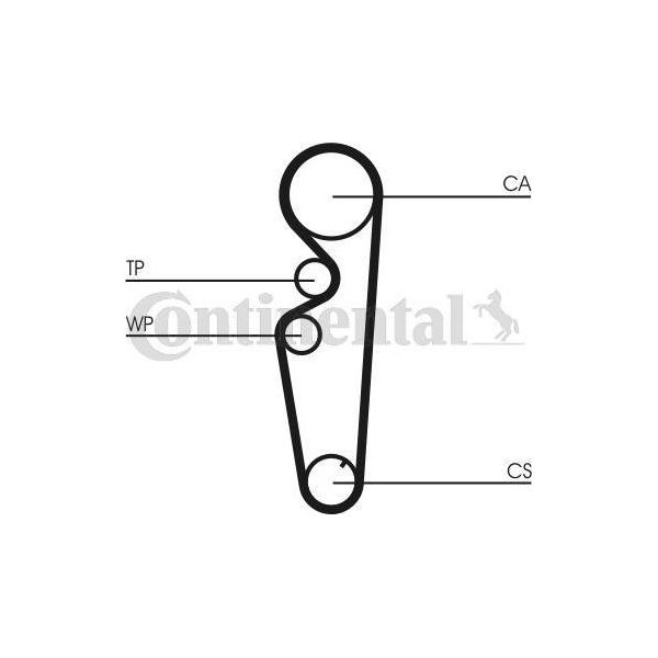 Continental Ctam CT878 Cinghia Dentata Oe 7762910 Compatibile Con Lanc Y, Marea, Bravo, Brava-image