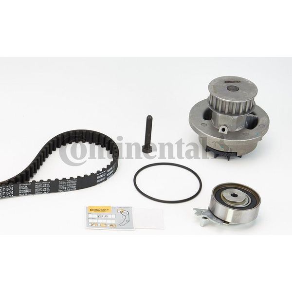 Continental Ctam CT874WP2 Pompa Acqua + Kit Cinghia Dentata Oe Compatibile Con Corsa, Nexia, Astra F, Astra G, Combo, Corsa A, Corsa B, Vectra-image