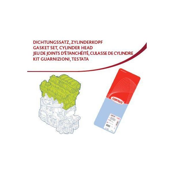 Corteco 417651P Kit Guarnizioni, Testata Cilindri Oe Compatibile Con Fiesta, Fusion-image