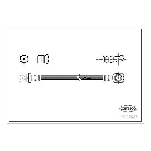 Corteco 19032688 Tubo Freno Oe MJA5670BB Compatibile Con Xj, XK8-image