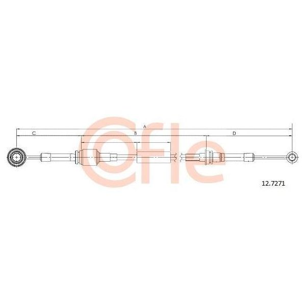Cofle 12.7271 Cavo, Cambio Manuale Oe 55186858 Compatibile Con Punto-image