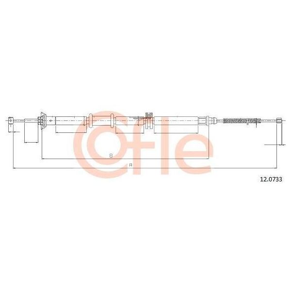 Cofle 12.0733 Cavo, Freno A Mano Oe 474644 Compatibile Con Bipper, Qubo, Fiorino, Nemo-image