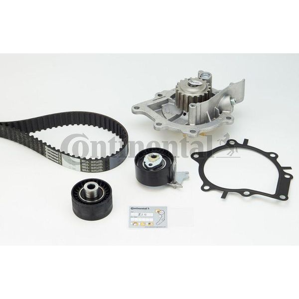 Continental Ctam CT1140WP2 Pompa Dell'acqua + Kit Cinghia Dentata Oe 1613327980 Compatibile Con C4, C5, DS4, DS5, Jumper, Jumpy, Spacetourer, C-Max, Focus, Galaxy, Kuga, Mondeo, S-Max, Vivaro, Zafira, 3008, 308, 5008, 508, Boxer, Expert, Traveller, Proace-image