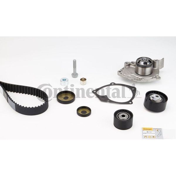 Continental Ctam CT1130WP2 Pompa Acqua + Kit Cinghia Dentata Oe 119A04462R Compatibile Con Vel Satis, Trafic, Scenic, Megane, Laguna, Espace, Clio, Avantime, Vivaro, Primastar-image