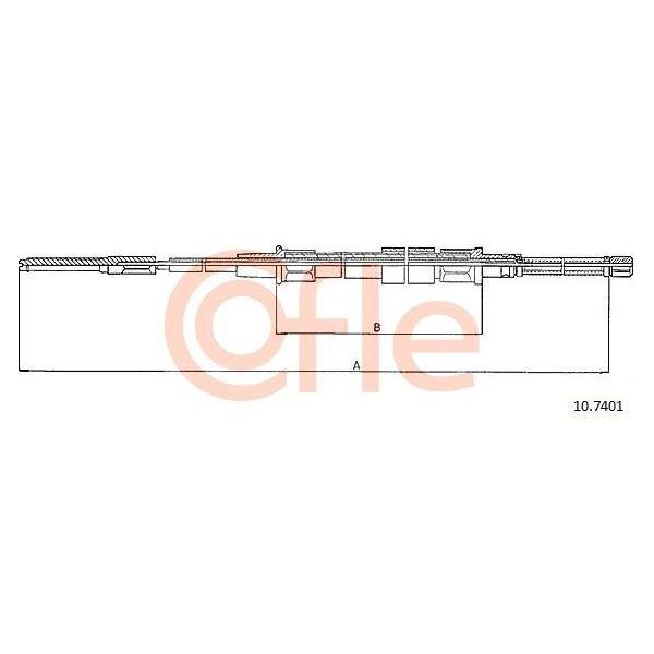 Cofle 10.7401 Cavo, Freno A Mano Oe 191609721E Compatibile Con Toledo-image