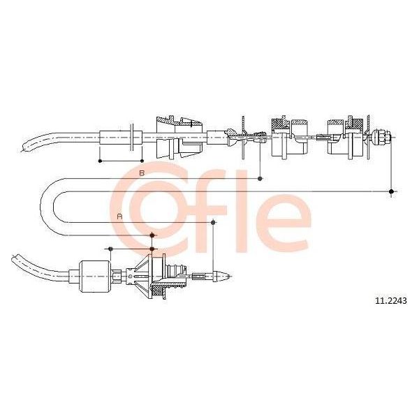 Cofle 11.2243 Cavo, Comando Frizione Oe 96108987 Compatibile Con Xantia-image