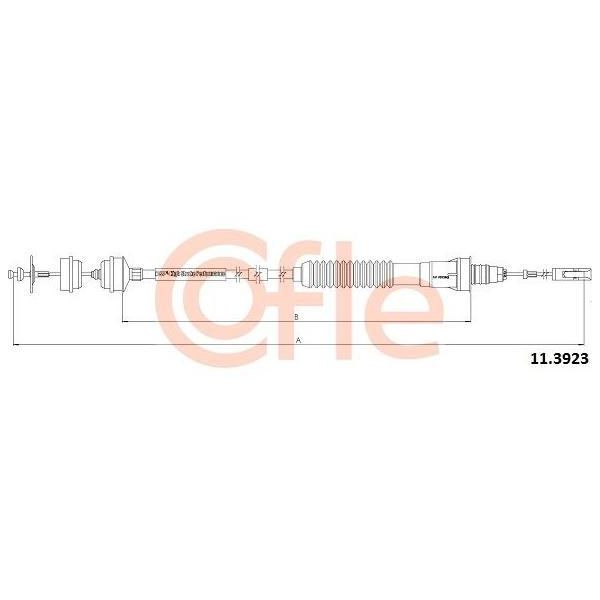 Cofle 11.3923 Cavo, Comando Frizione Oe 1476128080 Compatibile Con Expert, 806, Zeta, Ulysse, Scudo, Jumpy, Evasion-image
