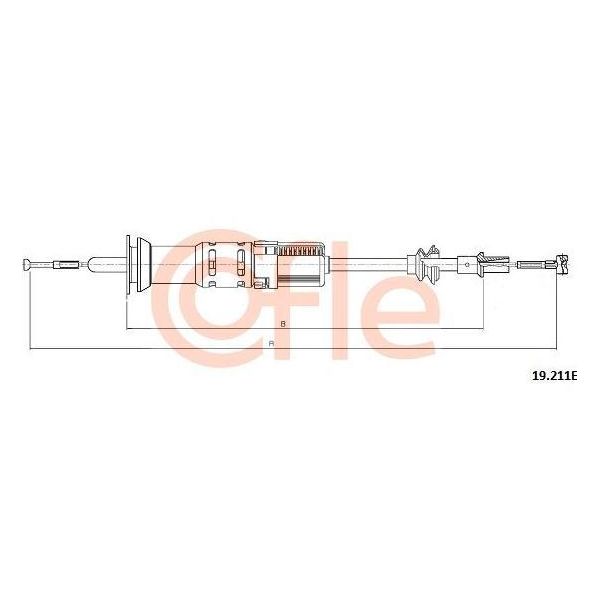 Cofle 19.211E Cavo, Comando Frizione Oe 6K1721335B Compatibile Con Polo 6V, Caddy, Inca, Ibiza, Cordoba-image