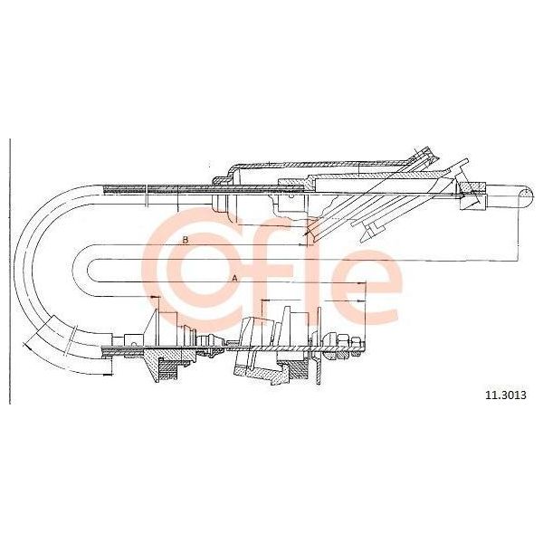 Cofle 11.3013 Cavo, Comando Frizione Oe 21500000000 Compatibile Con 106-image