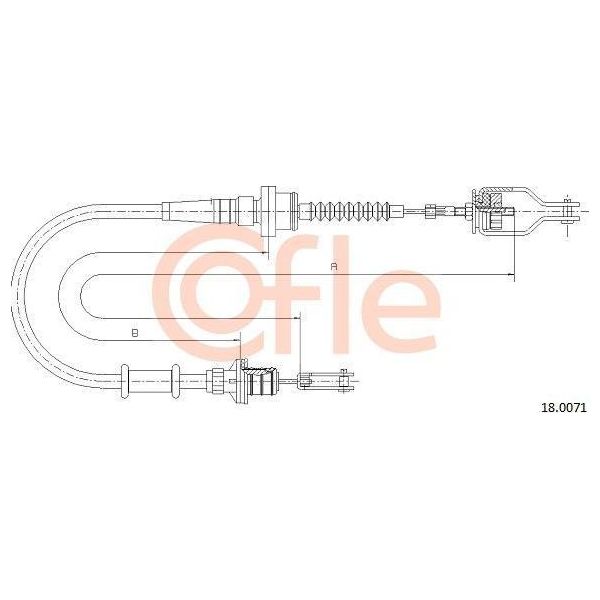Cofle 18.0071 Cavo, Comando Frizione Oe 307705F200 Compatibile Con Micra-image