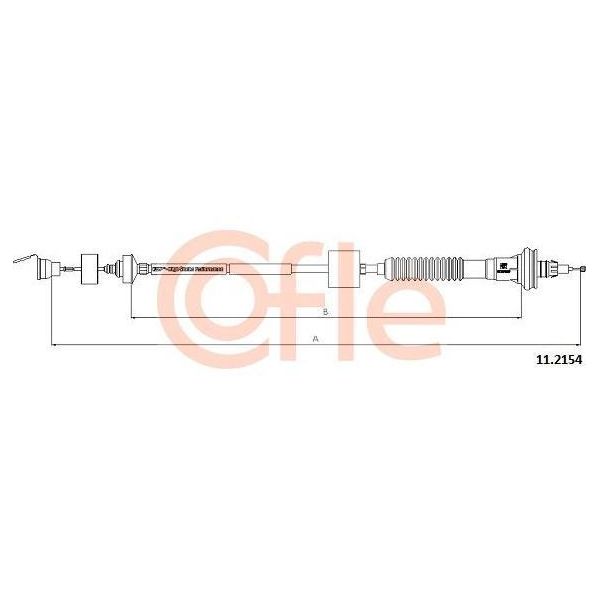 Cofle 11.2154 Cavo, Comando Frizione Oe 2150AS Compatibile Con Xsara-image