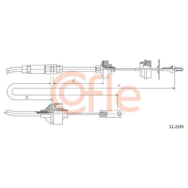 Cofle 11.2195 Cavo, Comando Frizione Oe 2150R1 Compatibile Con Partner, Berlingo-image