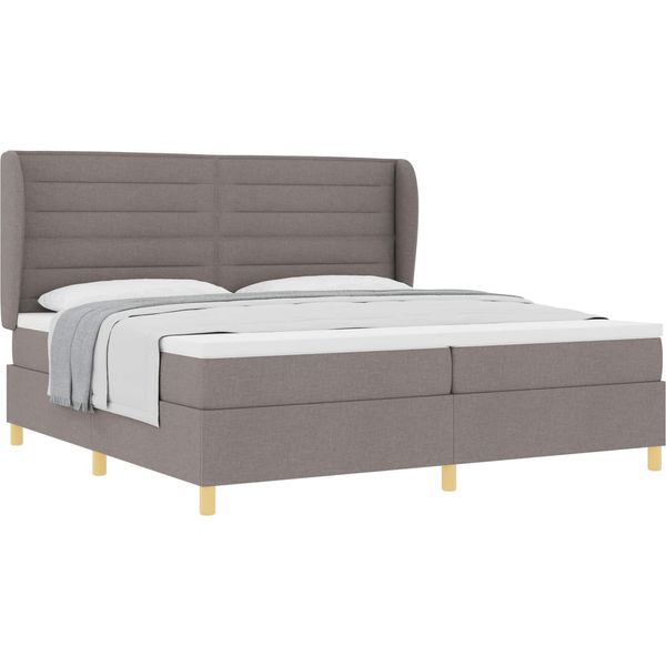 Syfax™ Letto Con Molle E Materasso Grigio Scuro 90X190 Cm Tessuto-image