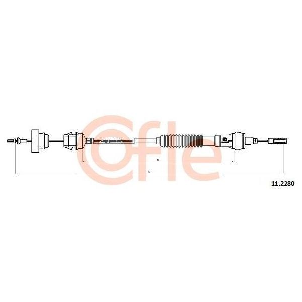 Cofle 11.2280 Cavo, Azionamento Frizione Oe 2150E8 Compatibile Con Partner, 306, Xsara, Berlingo-image
