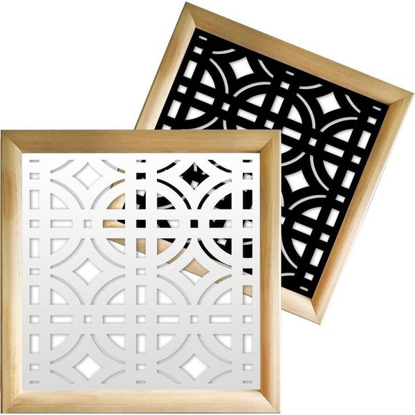 Bellator - Moduli Decorativi In Legno E Pvc 48X48 Cm Nero-image