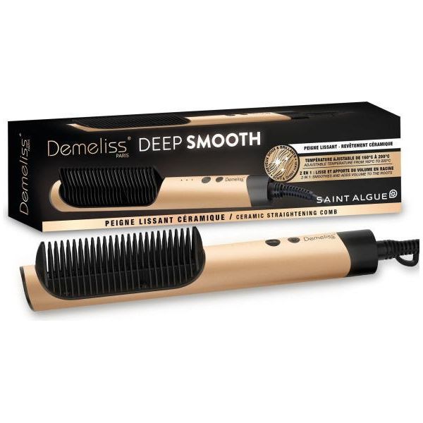 Ferro Da Stiro Pettine Lisciante - Saint Algue - Demeliss Deep & Smooth - 3 Temperature - Oro-image