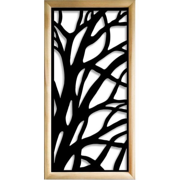Alberi - Moduli Decorativi In Legno E Pvc 47X94 Cm Nero-image