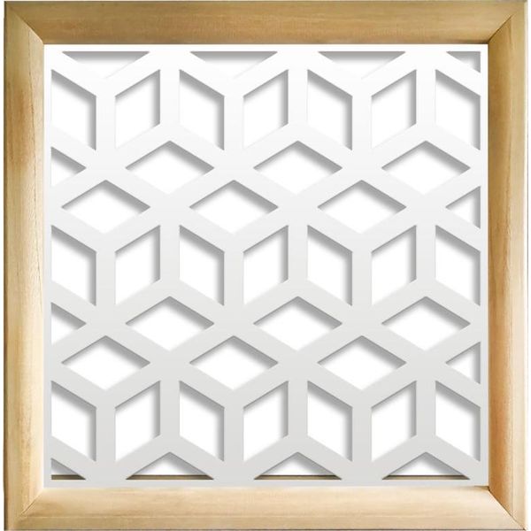 Cubo - Moduli Decorativi In Legno E Pvc 73X73 Cm Bianco-image