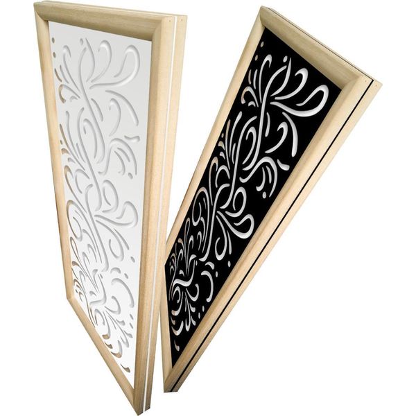 Blow - Moduli Decorativi In Legno E Pvc 73X148 Cm Nero-image