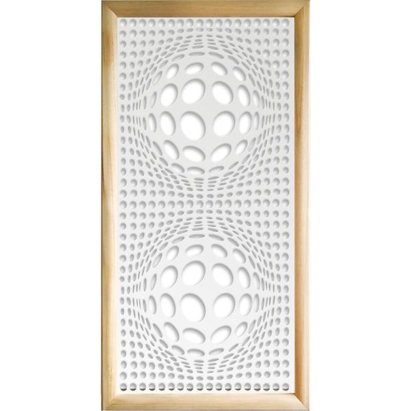 Balls - Moduli Decorativi In Legno E Pvc 47X94 Cm Bianco-image