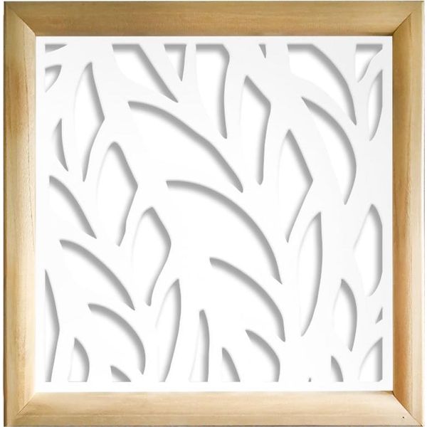 Alga - Moduli Decorativi In Legno E Pvc 48X48 Cm Bianco-image