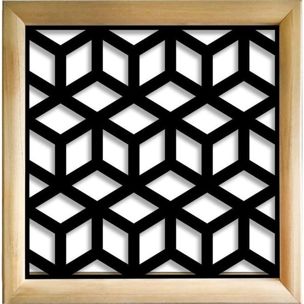 Cubo - Moduli Decorativi In Legno E Pvc 73X73 Cm Nero-image