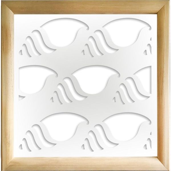 Hermitcrab - Moduli Decorativi In Legno E Pvc 98X98 Cm Bianco-image