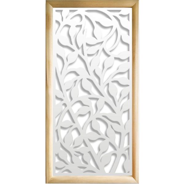 Cespuglio - Moduli Decorativi In Legno E Pvc 47X94 Cm Bianco-image