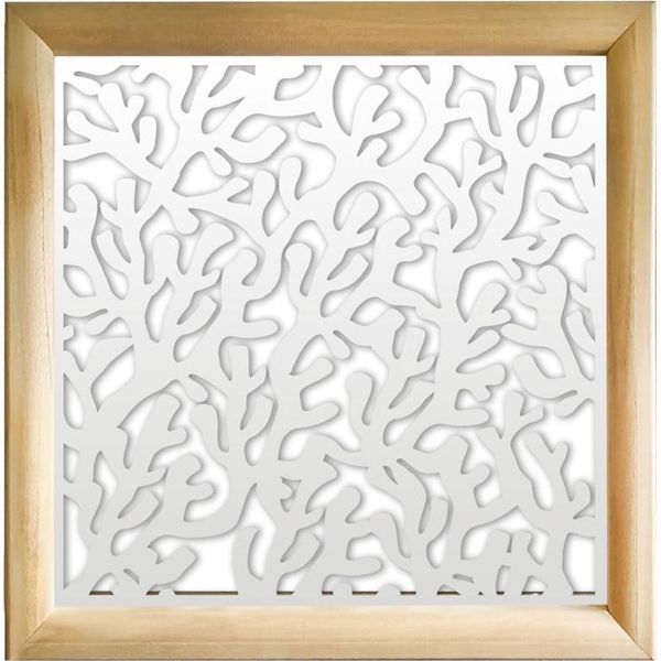 Koral - Moduli Decorativi In Legno E Pvc 48X48 Cm Bianco-image