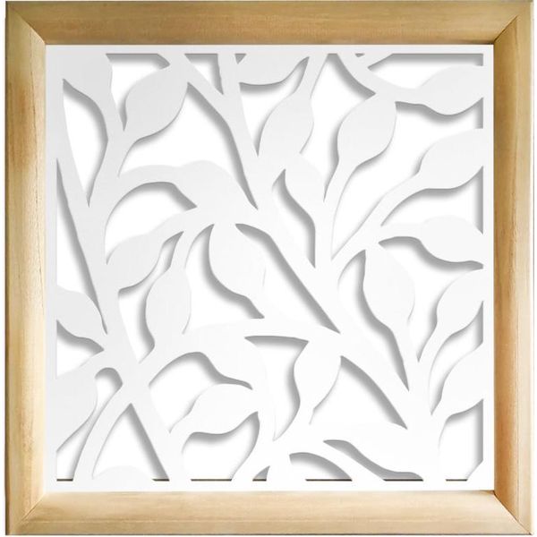 Cespuglio - Moduli Decorativi In Legno E Pvc 98X98 Cm Bianco-image