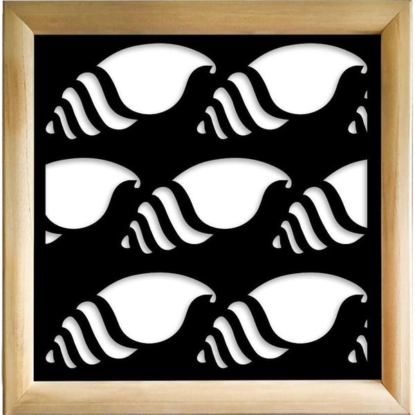 Hermitcrab - Moduli Decorativi In Legno E Pvc 48X48 Cm Nero-image
