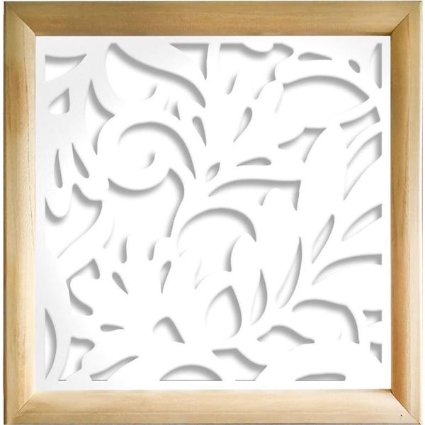 Fiori - Moduli Decorativi In Legno E Pvc 73X73 Cm Bianco-image