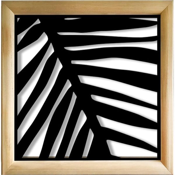 Palma - Moduli Decorativi In Legno E Pvc 48X48 Cm Nero-image