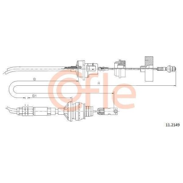 Cofle 11.2149 Cavo, Comando Frizione Oe 2150E8 Compatibile Con Partner, 306, Xsara, Berlingo-image