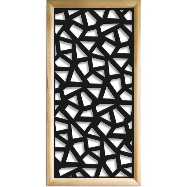 Segmenti - Moduli Decorativi In Legno E Pvc 73X148 Cm Nero-image