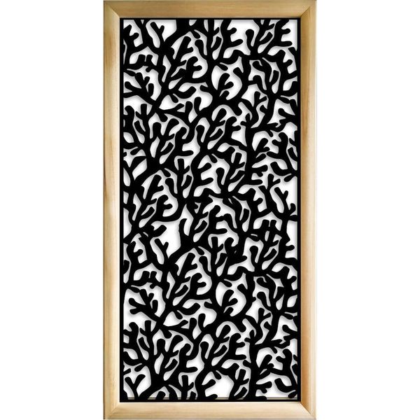 Koral - Moduli Decorativi In Legno E Pvc 73X148 Cm Nero-image