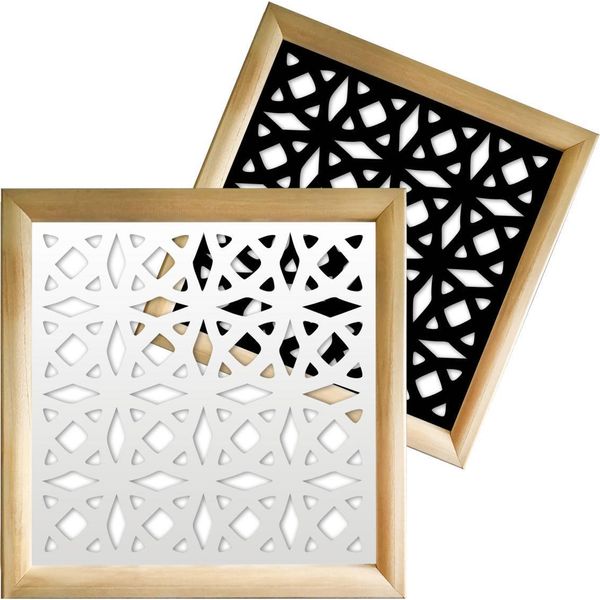 Plenitude - Moduli Decorativi In Legno E Pvc 48X48 Cm Nero-image